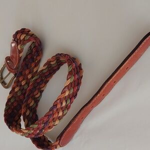 Vintage Braided Leather Belt